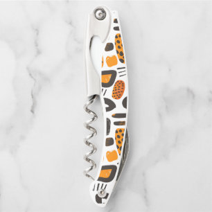 "Savanna Pop: Stammesvibes in Orange & Black" Kellnermesser