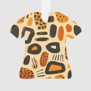 "Savanna Pop: Stammesvibes in Orange & Black" Ornament