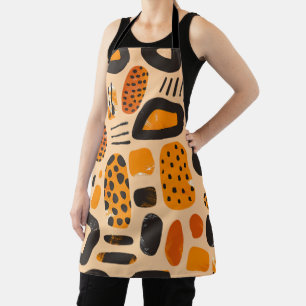 "Savanna Pop: Stammesvibes in Orange & Black" Schürze