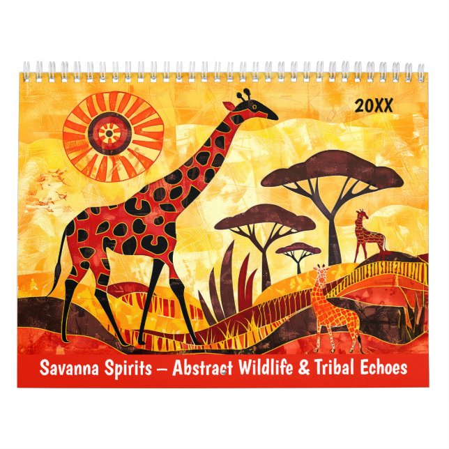 Savanna Spirits – Abstract Wildlife & Tribal Echoe Kalender (Titelbild)