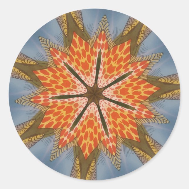 Savanna Star Bloom - Eine kühne afrikanische Tiera Runder Aufkleber (Vorderseite)