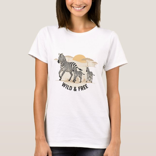Savanna Stride Zebra Family Tee (Vorderseite)