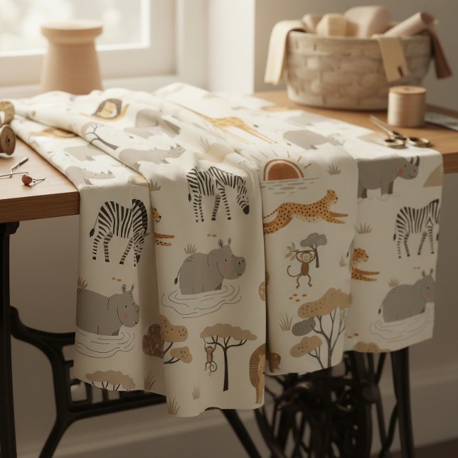 Savanna Sunrise Safari Pattern ID1259 Stoff (Von Creator hochgeladen)