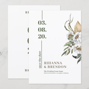 Savanna Wasserfarben Blume Bouquet Einladung
