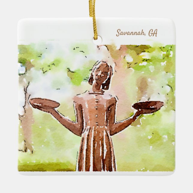 Savannah Bird Girl Holiday Ornament (Vorderseite)