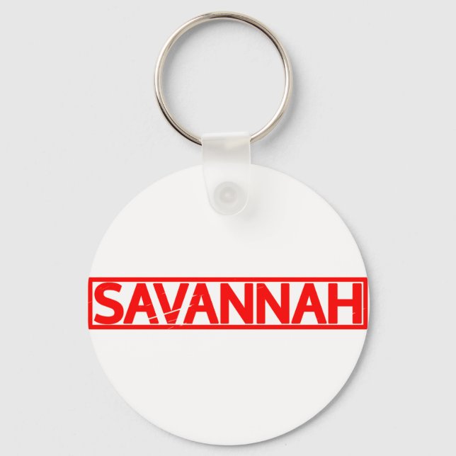 Savannah Briefmarke Schlüsselanhänger (Vorderseite)