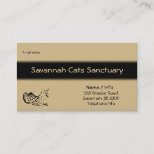 Savannah Cat Business Card / Anpassen Visitenkarte