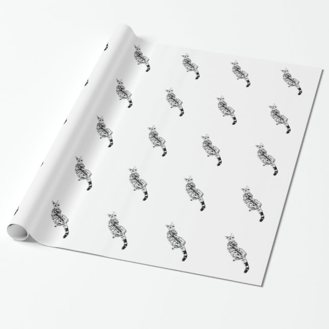 Savannah Cat Caught von Surprise Geschenkpapier (Ungerollt)