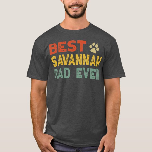 Savannah Cat Dad Owner Breeder Lover Kitten  T-Shirt (Vorderseite)