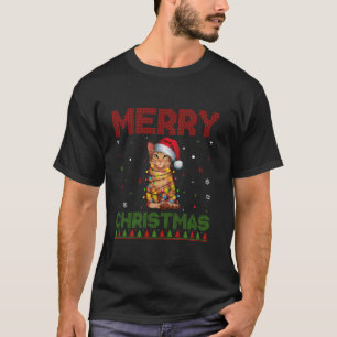 Savannah Cat Lovers Weihnachtsmannmütze Funny Ugly T-Shirt