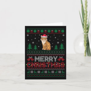 Savannah Cat Lovers Weihnachtsmannmütze Weihnachts Karte