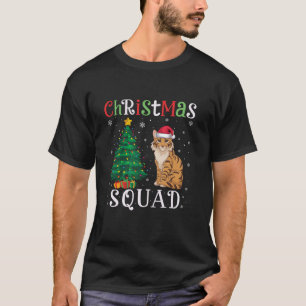 Savannah Cat Squad Boys Girls Kinder Weihnachtsbau T-Shirt