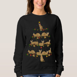Savannah Cat Xmas Tree Geschenk Weihnachtsmannmütz Sweatshirt