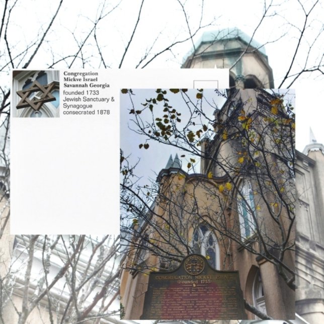 Savannah Congregation Mickve Israel Fotografie Postkarte (Von Creator hochgeladen)