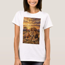 Savannah Family Löwe Art T‑Shirt Unisex