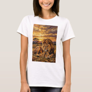 Savannah Family Löwe Art T‑Shirt Unisex  T-Shirt