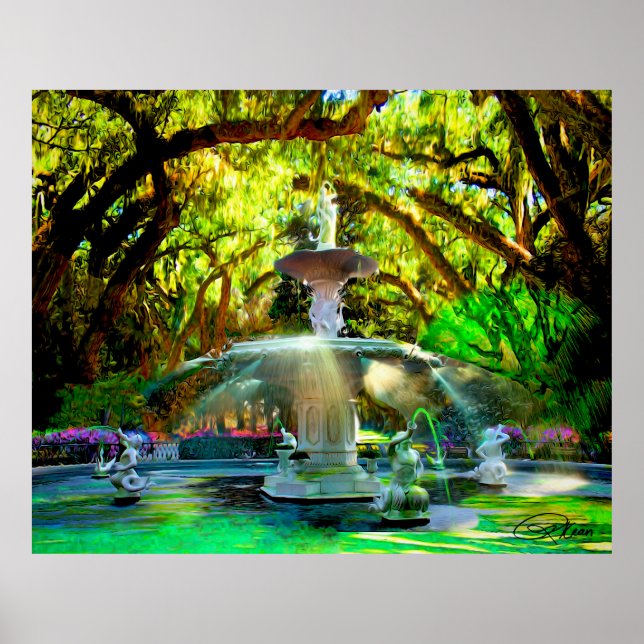 Savannah, Forsyth Park Poster (Vorne)