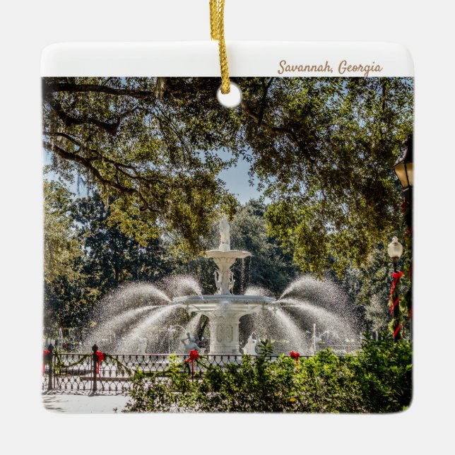 Savannah Fountain Keramikornament (Vorderseite)