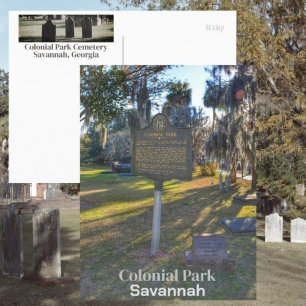 Savannah GA Colonial Park Cemetery Fotografie Postkarte