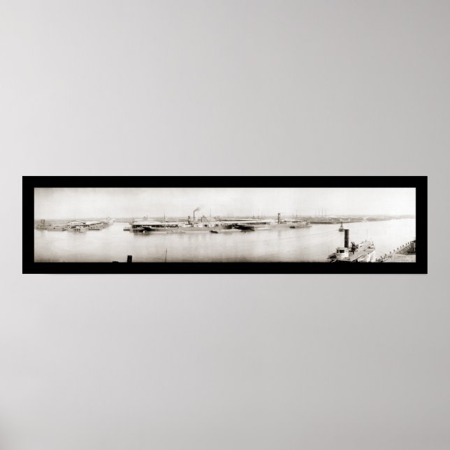 Savannah, GA Docks Foto 1909 Poster (Vorne)