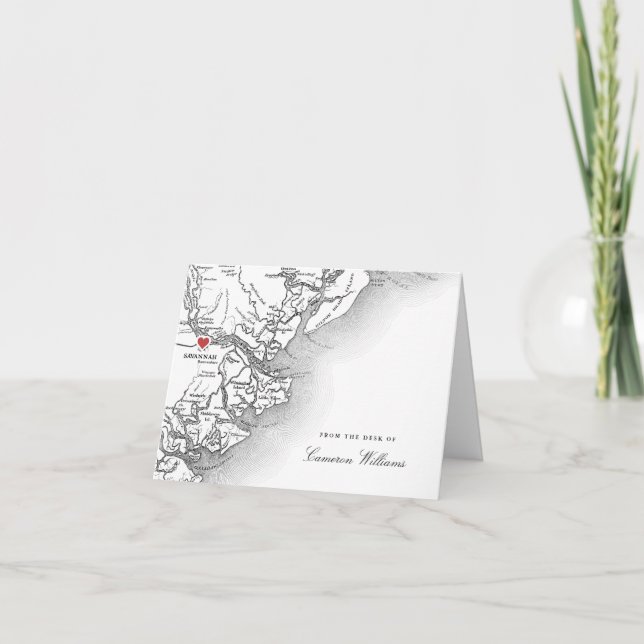 Savannah GA Eleganter Schwarz-Weiß-Schreibtisch au (Vorderseite)