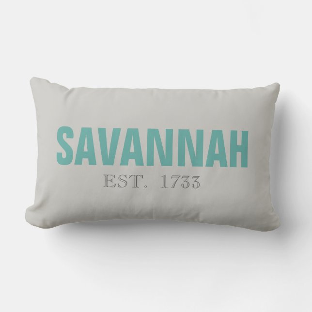 Savannah Ga EST 1733 Beach Throw Kissen (Vorderseite)