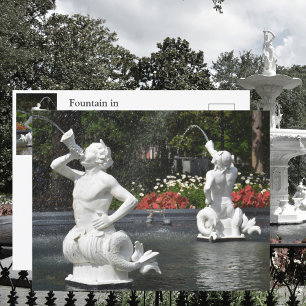 Savannah GA Forsyth Park Brunnen Fotografie Postkarte