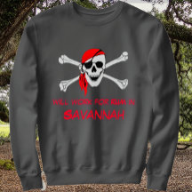 Savannah GA Pirate Skull Crossbones Arbeit für Rum