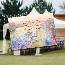 Savannah GA River Street Sunset Engagement Party Einladung