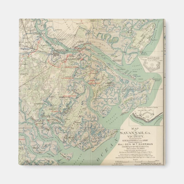 Savannah, Ga und Umgebung Magnet (Vorne)