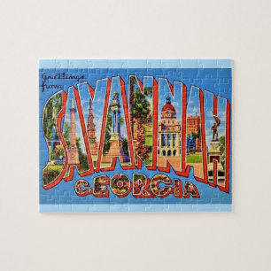 Savannah Georgia 8x10 Postkarte Puzzle
