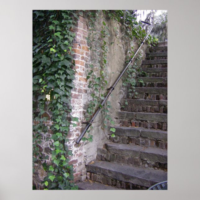Savannah Georgia Creepy Stairs Poster (Vorne)