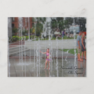 Savannah, Georgia - Ellis Square Post Card Postkarte