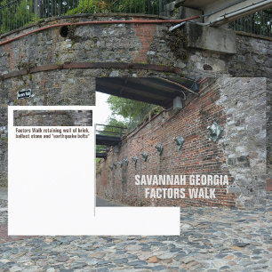 Savannah Georgia Factors Walk Fotografisch Postkarte