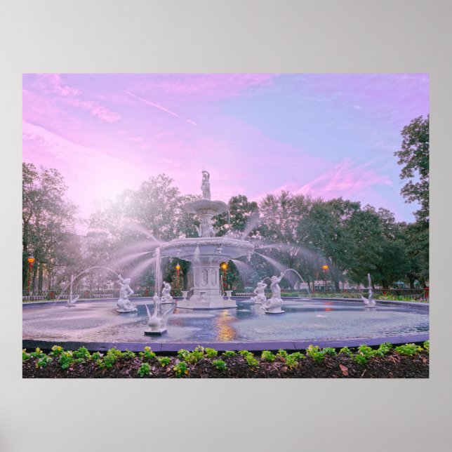 Savannah Georgia Forsyth Park Fountain Poster (Vorne)