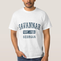 Savannah Georgia GA Vintag Sports Design Navy Pri