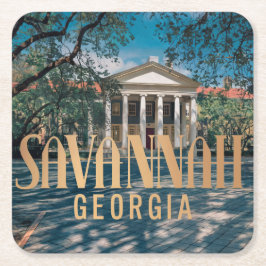 Savannah Georgia Gebäude Untersetzer Set