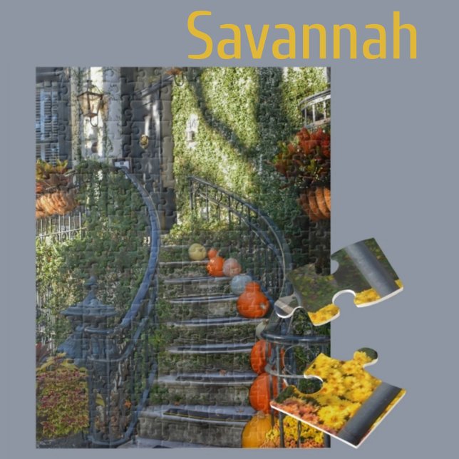 Savannah Georgia Historic Zuhause Herbst Puzzle (Von Creator hochgeladen)