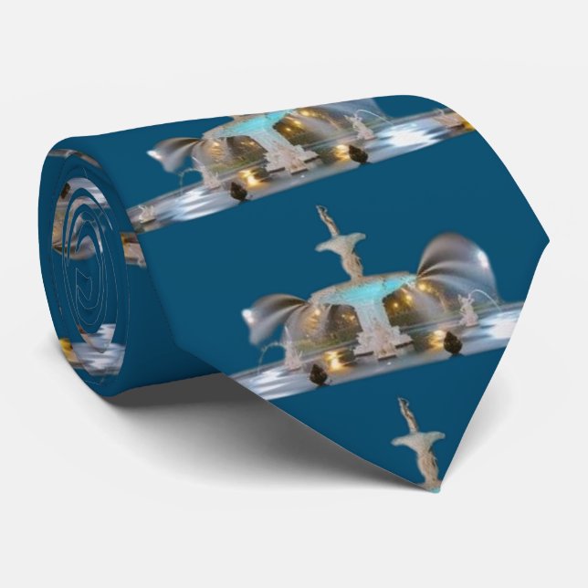 Savannah, Georgia iconic Forsyth Park Fountain Krawatte (Gerollt)