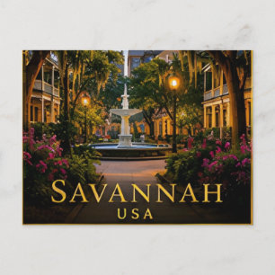 Savannah Georgia Küsten Südstaaten Charme 🗺️ Postkarte
