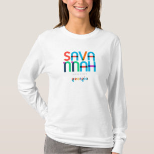Savannah Georgia Mitte Jahrhundert, Pop Art, T-Shirt