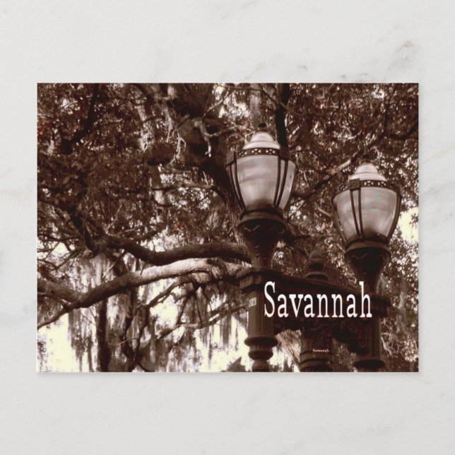 Savannah Georgia Postkarte (Vorderseite)