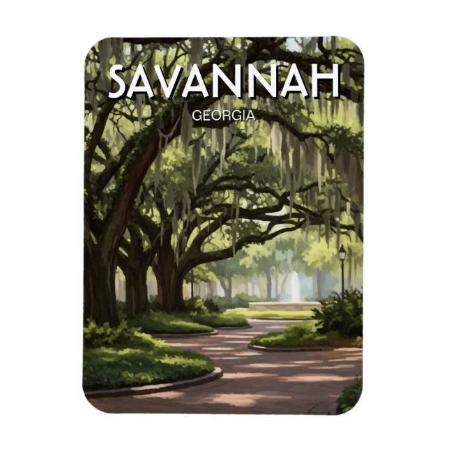 Savannah Georgia Reise Magnet (Vertikal)