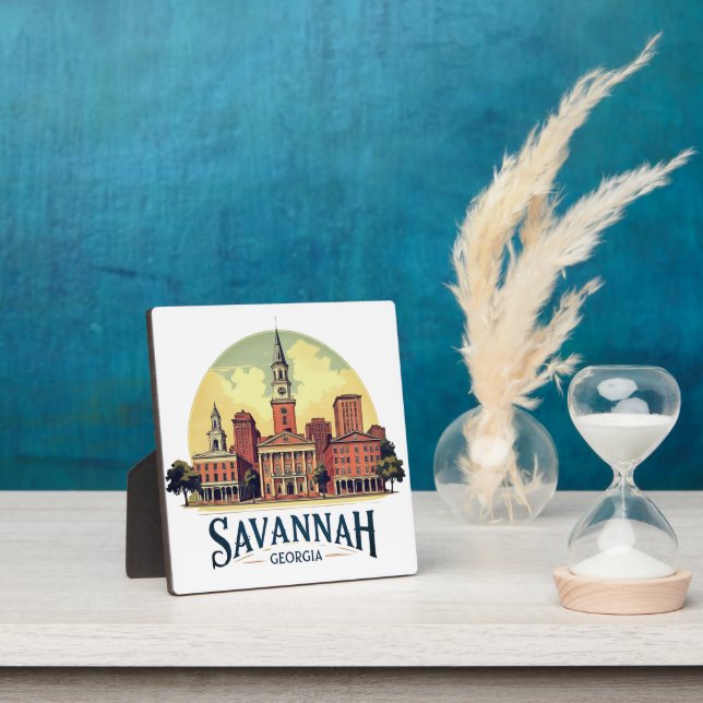 Savannah Georgia Skyline   Fotoplatte (InSitu)