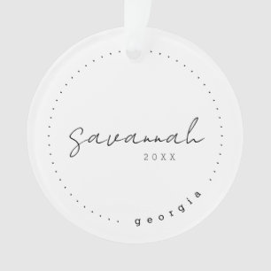 Savannah Georgia Travel Vereinigte Staaten Simple Ornament
