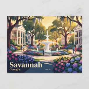 Savannah, Georgia, USA Postkarte
