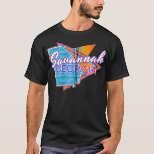 Savannah Georgia Vintag Retro-Rückentrop T-Shirt