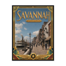 Savannah Georgia Vintage Art Deco Golden Age