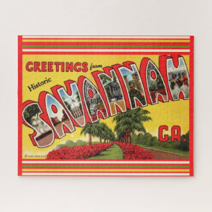 Savannah Georgia Vintage-Jigsaw-Puzzle Puzzle