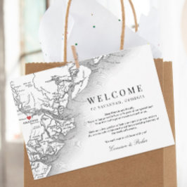 Savannah Georgia Wedding Welcome Itinerary Dankeskarte